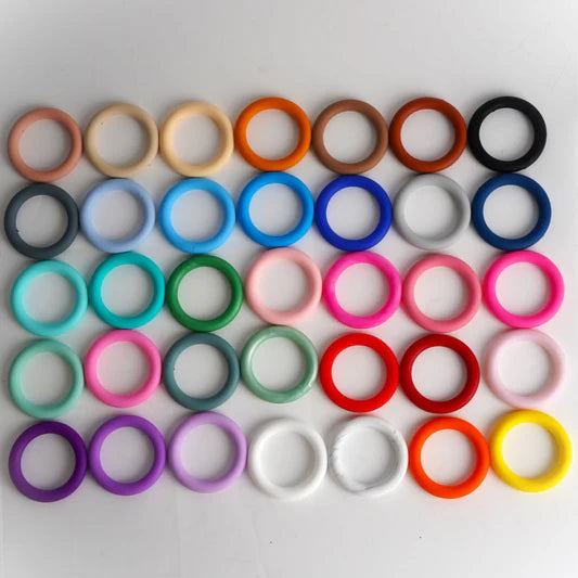 65mm Silicone Solid Round Rings for Car Charms and Beading Jewelry Making