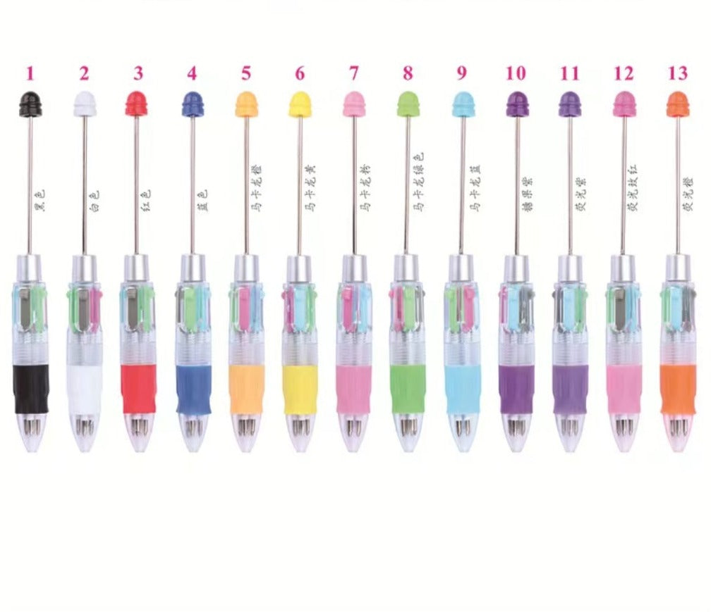 DIY Beadable Pens  4-color Beaded Multi-color Ballpoint Pens