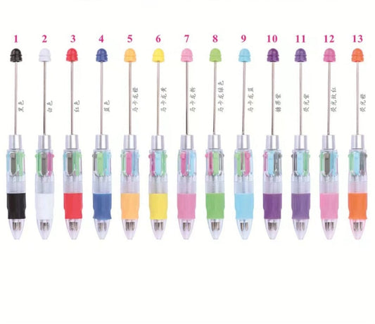 DIY Beadable Pens  4-color Beaded Multi-color Ballpoint Pens