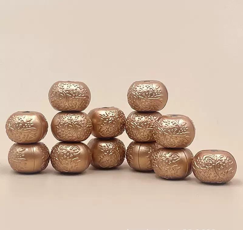 14mm Silicone Embossed Decorative Abacus Beads for DIY stuff beadable pen, DIY jewelry making, necklaces, bracelets, keychains, and handicraft materials