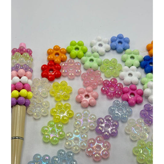 20mm Acrylic Faceted Spacers in Semi Transparent & Solid Colors