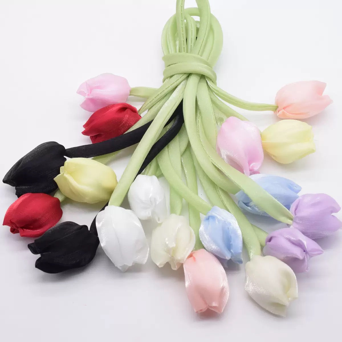 Pretty Tulip Flower Patch, Cute Floral Applique for Bags, Dress, Gown, Bow Knot DIY, Hats, Hair Accessories, Brooch, Clothing Sewing Supply