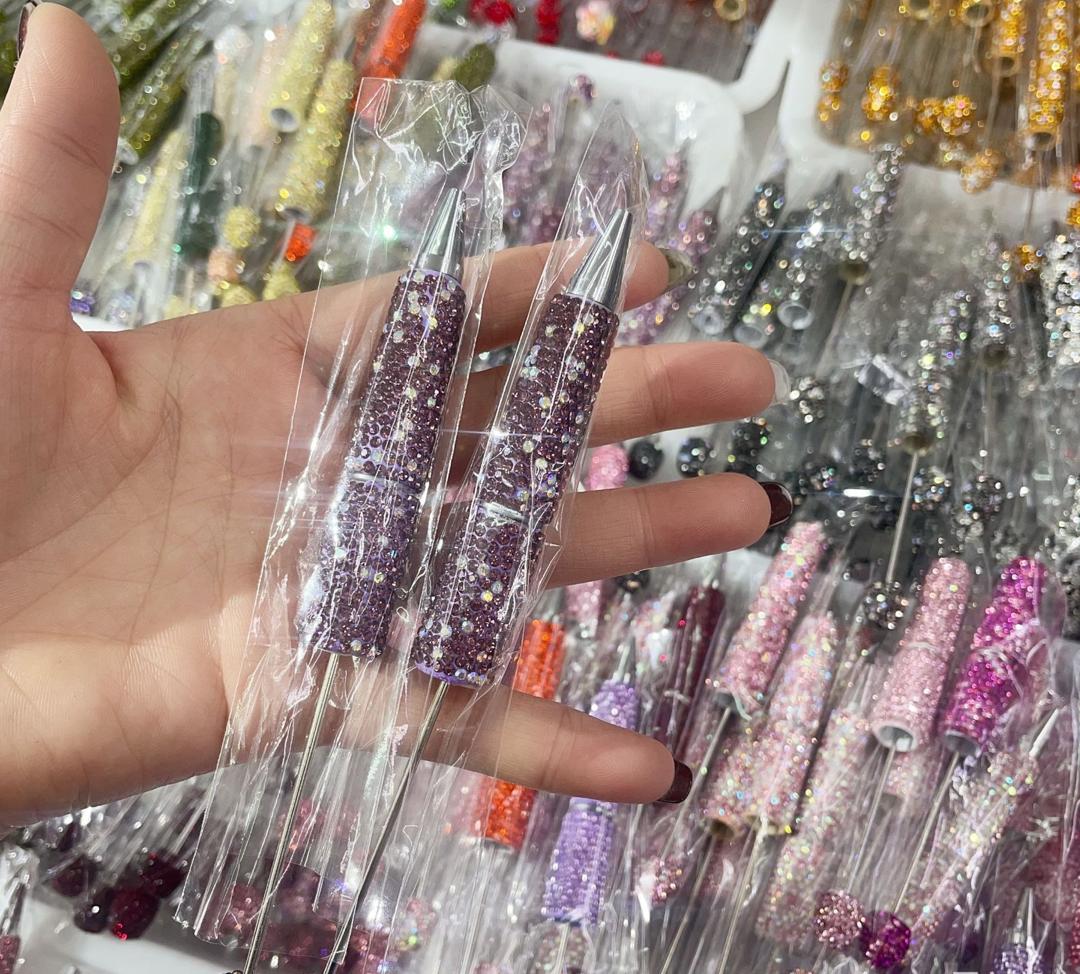Sparkly Rhinestone Beadable DIY Fancy Pens Bling pen– Many Colors to Choose From