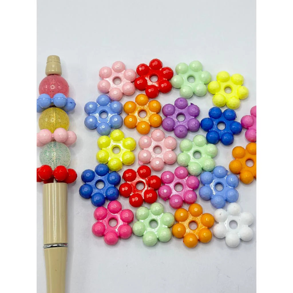 20mm Acrylic Faceted Spacers in Semi Transparent & Solid Colors