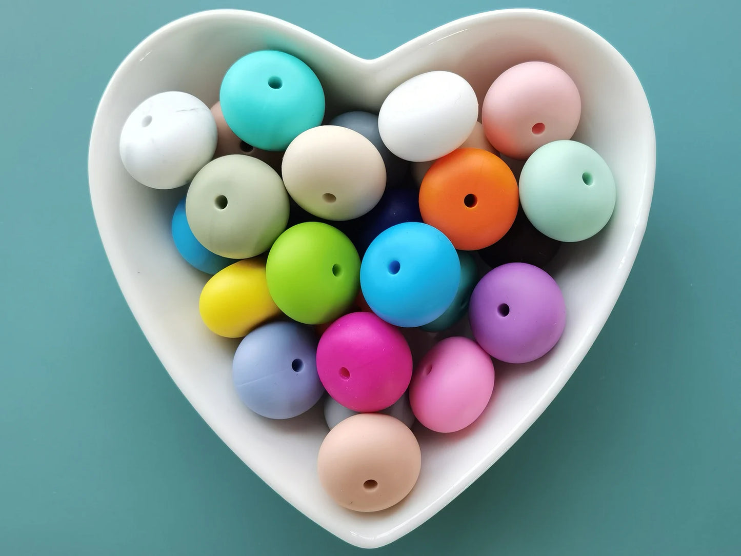 23mm Large Silicone Abacus Beads for DIY Crafts Keychain Jewelry Making