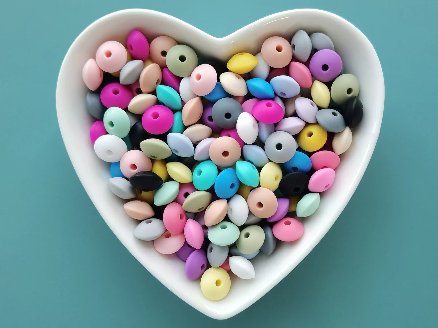 12mm Lentil Silicone Beads,Bulk Silicone Bead,Silicone Bead DIY